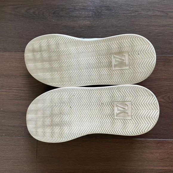 Louis Vuitton WhiteOrange Mesh and Leather Stellar Sneaker  Louis Vuitton Stellar Sneaker Women